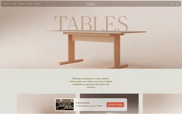 Nathan Home website design