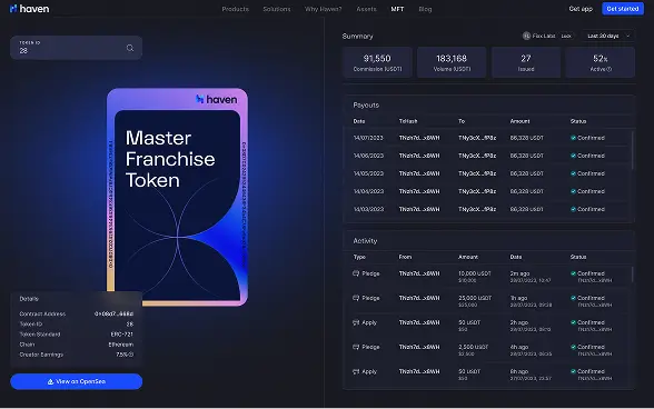 Haven website design