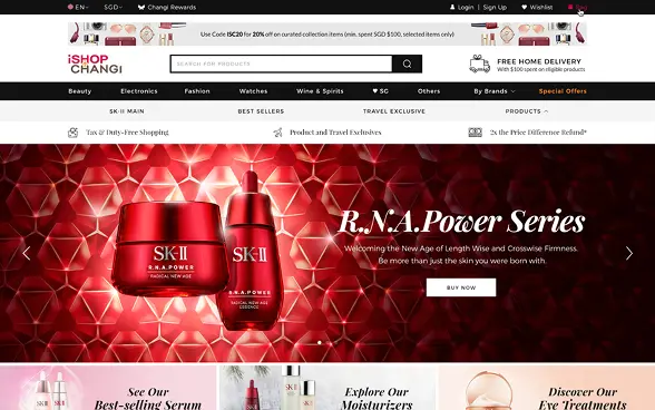 I Show Changi website design