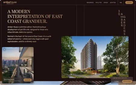 Amber House website design