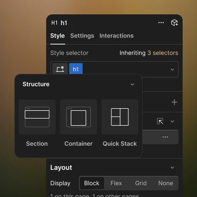 Platforms - Webflow - Hero