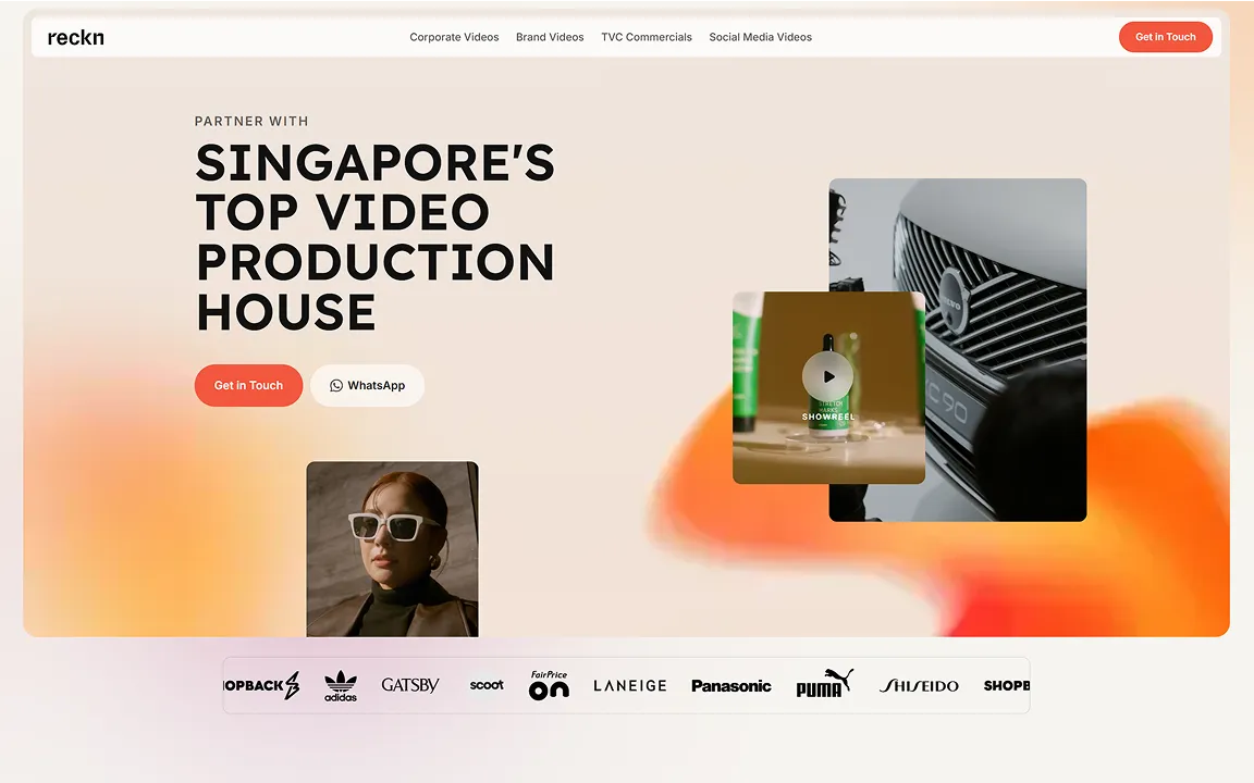 Reckn Studios website