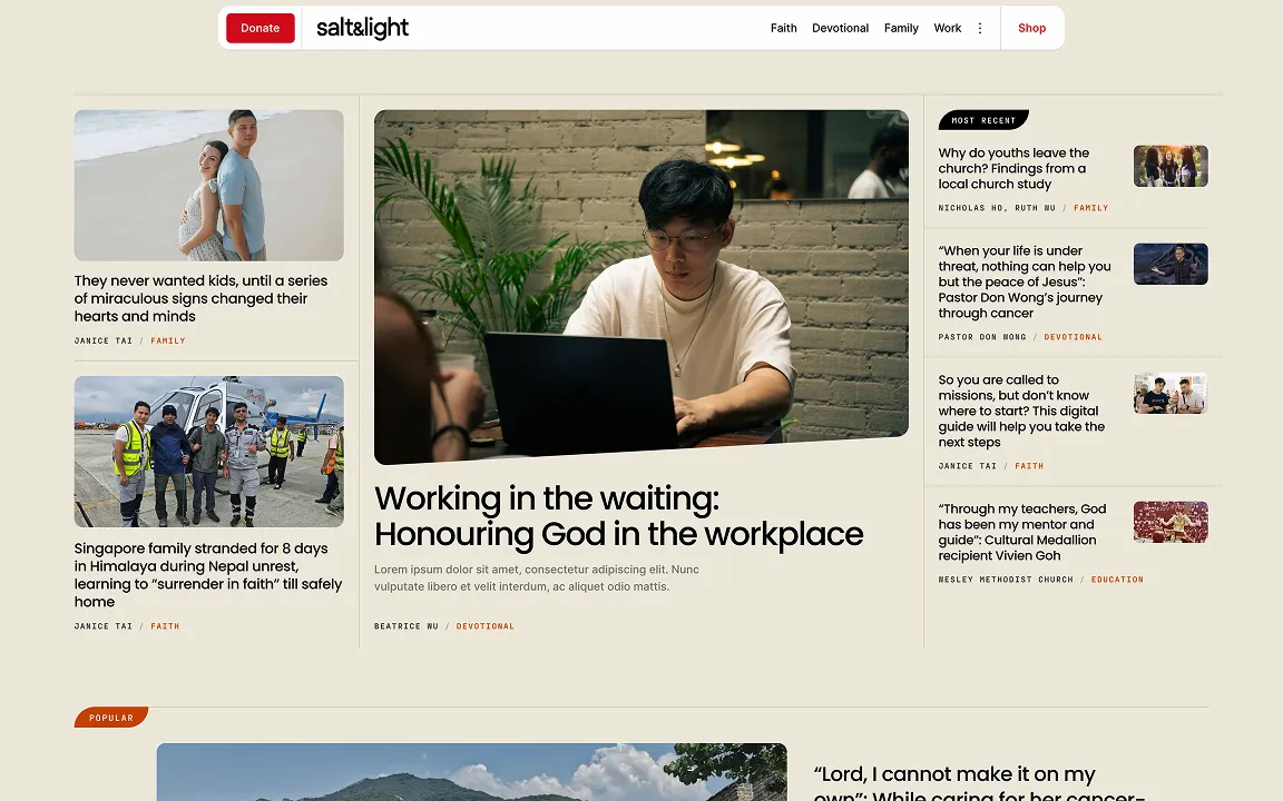 Salt&Light WordPress website